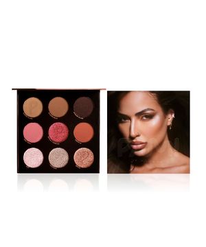 paleta multifuncional 9 cores com contorno blush iluminador 9 necessários pam by pamella colorido