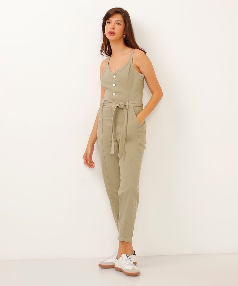 Macacão Pantalona Macacao Verde C&a Macacão Jeans Feminino