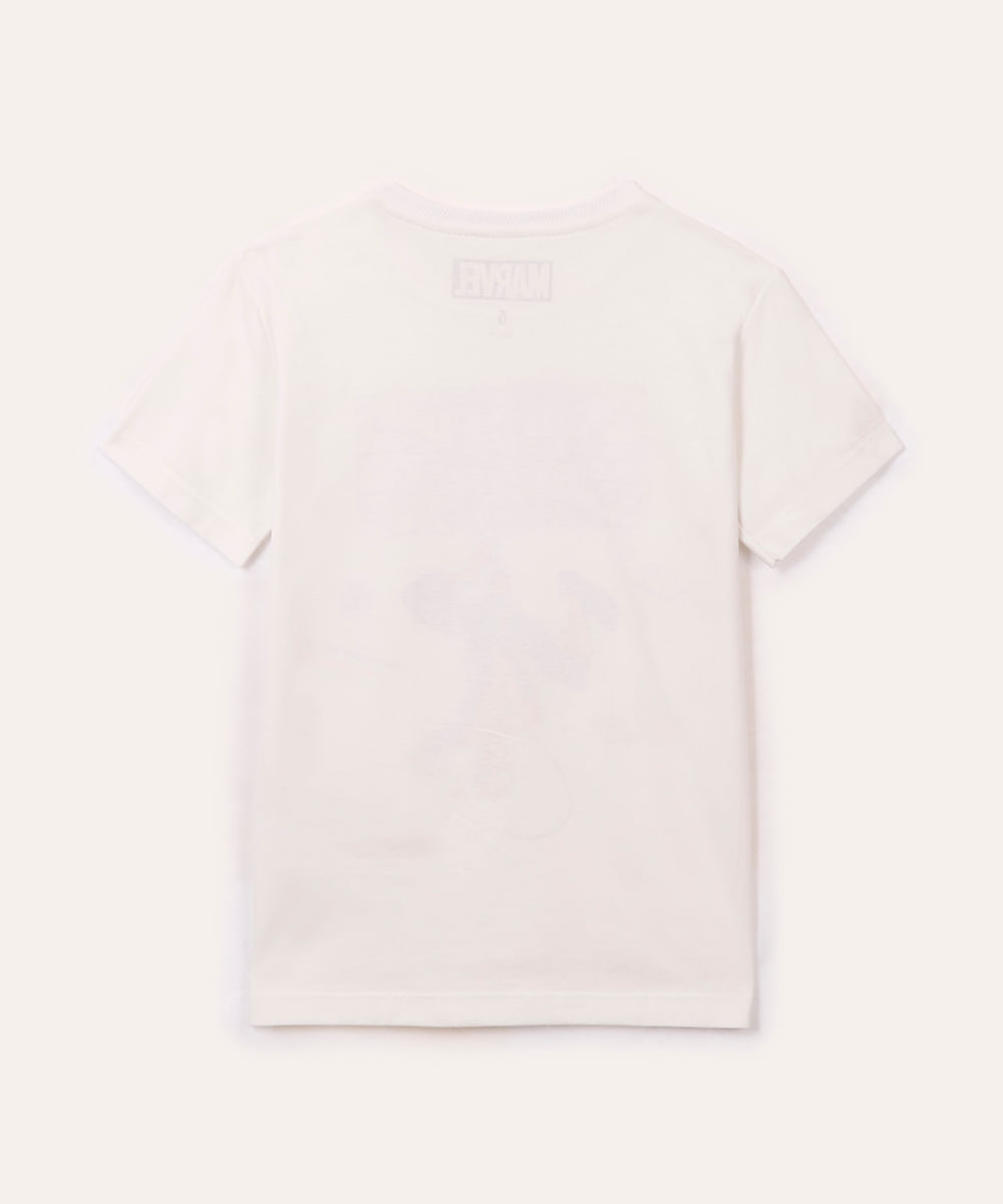 camiseta de algodão manga curta homem aranha off white