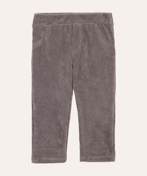 calça de veludo cotelê infantil cinza