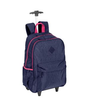 Mochila Carrinho Externo Sestini Rolling Grande Crinkle - Azul Neon