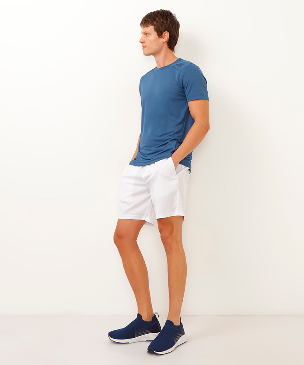 camiseta básica esportiva ace azul