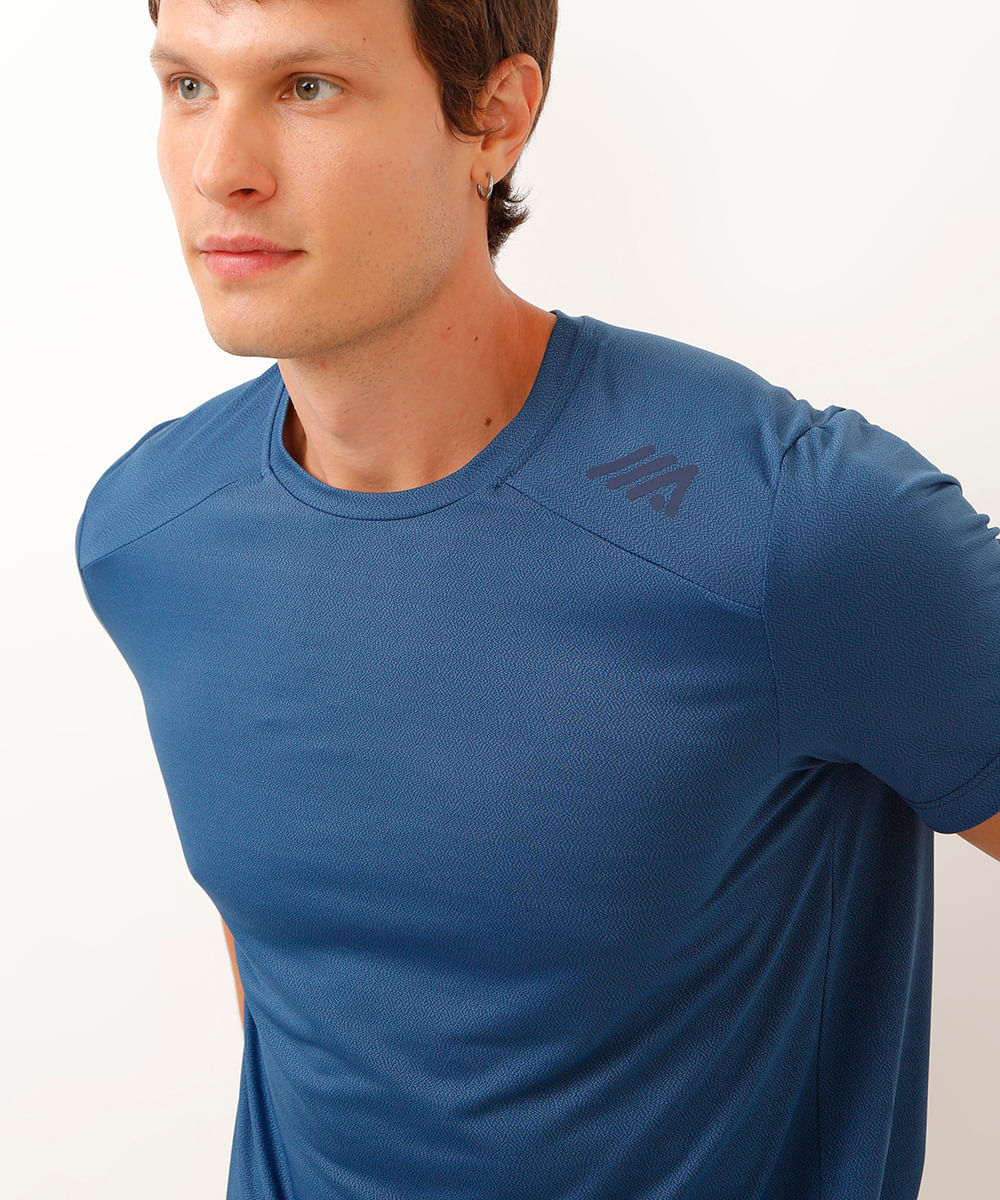 camiseta básica esportiva ace azul