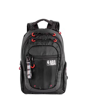 Mochila Grande 3 Compartimentos Notebook Nba Pro - Preto