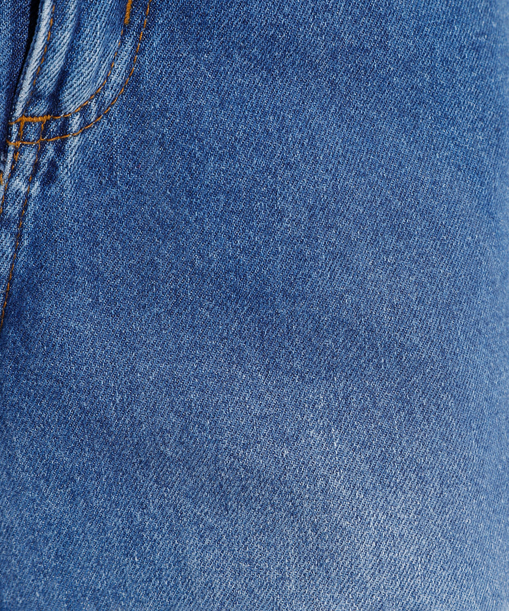 calça jeans reta rio cintura alta mindset azul