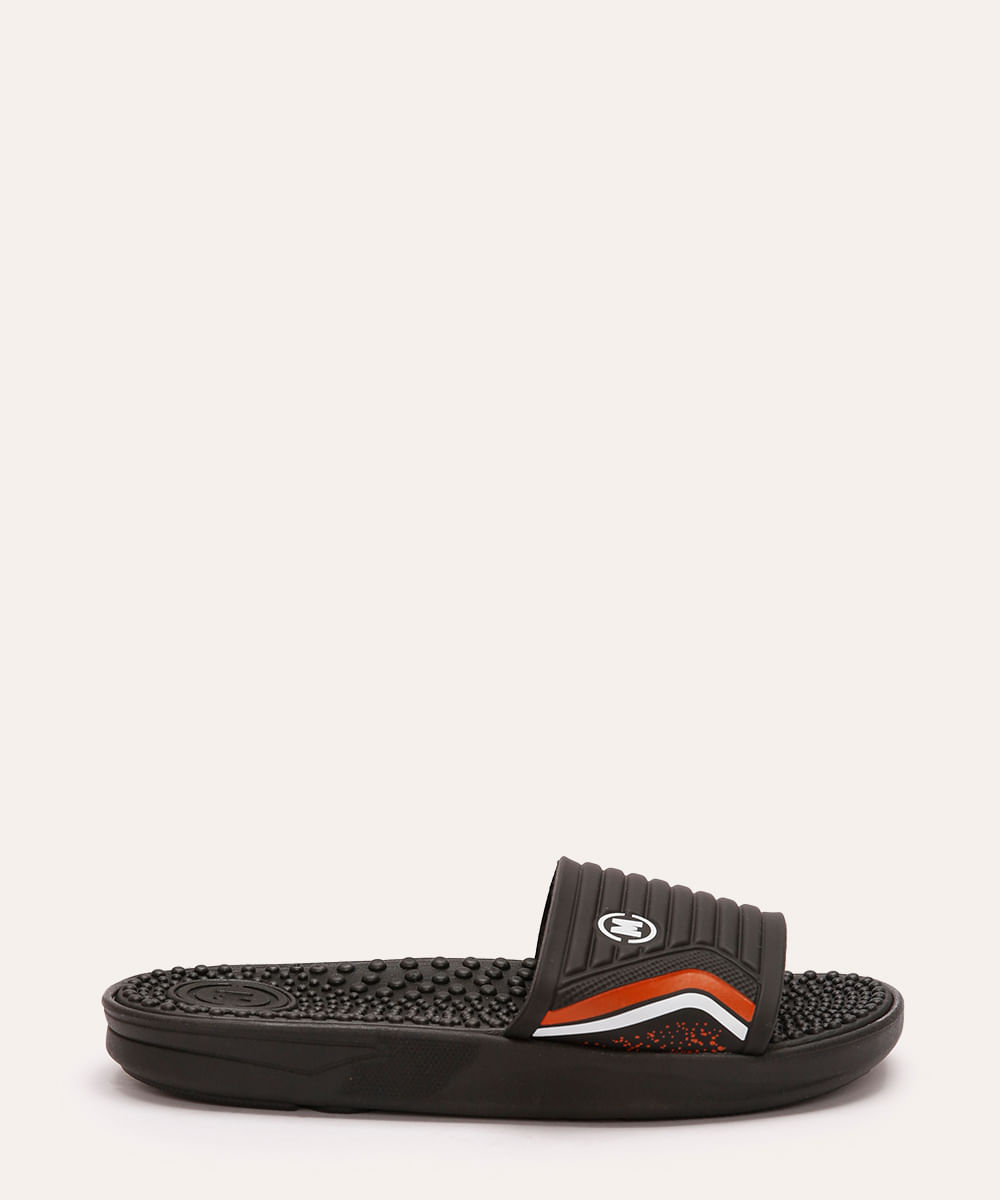 chinelo slide infantil gaspea preto