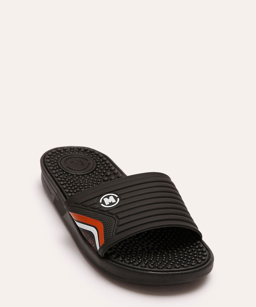 chinelo slide infantil gaspea preto