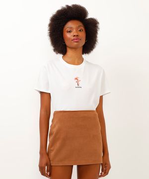 camiseta de algodão anxiety divertida mente off white