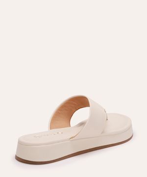 rasteirinha flatform de dedo via uno off white