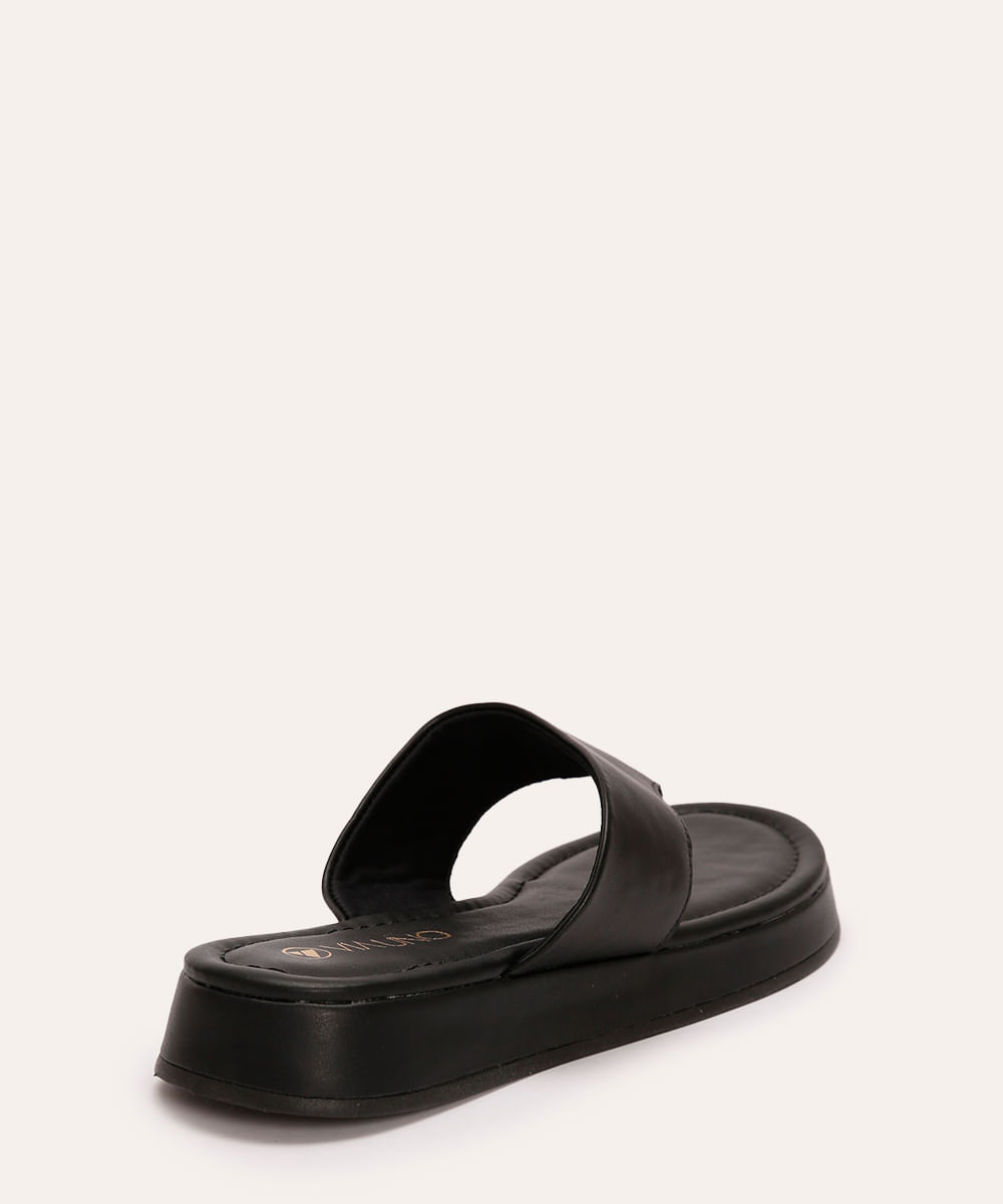 rasteirinha flatform de dedo via uno preto