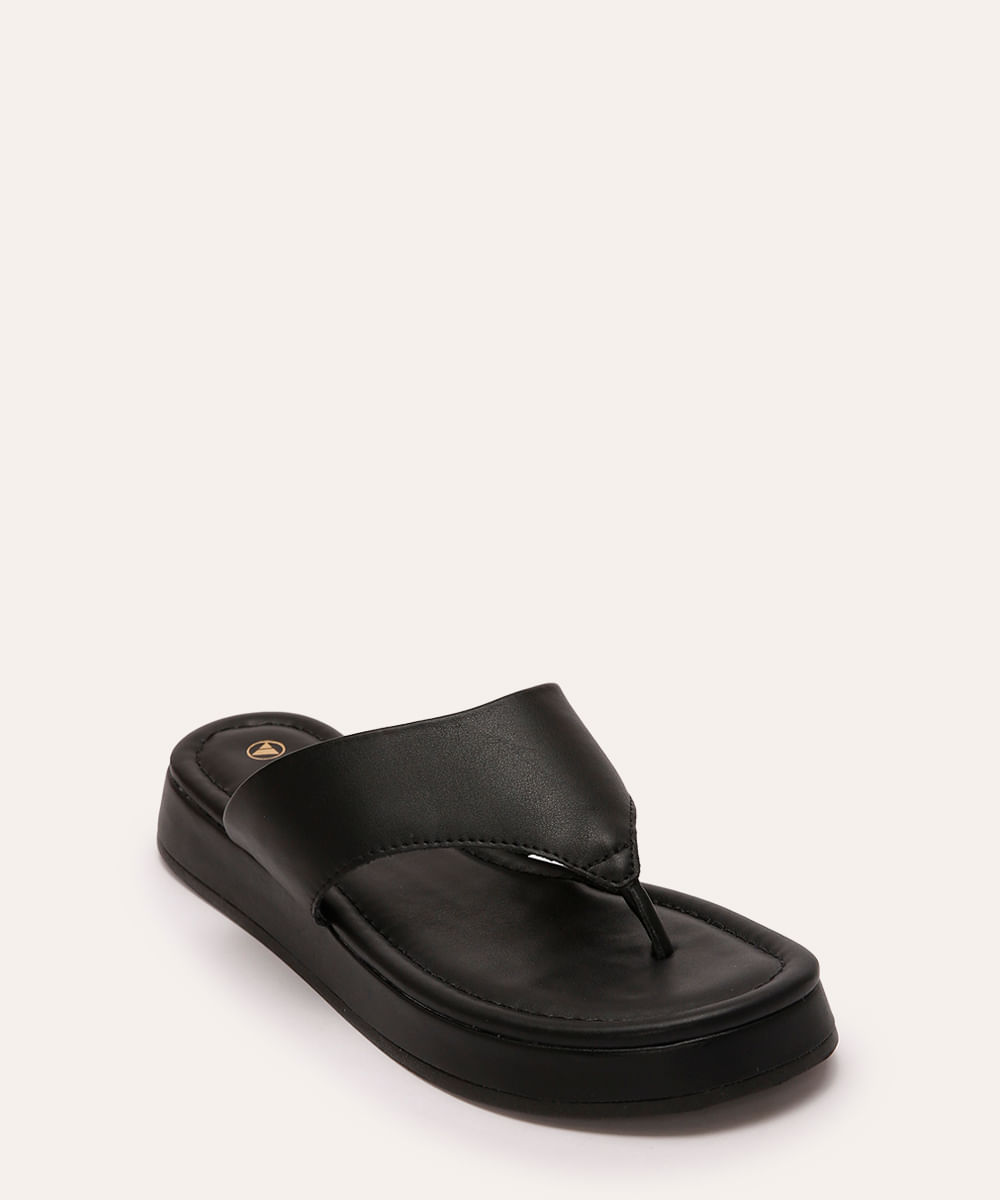 rasteirinha flatform de dedo via uno preto