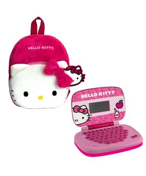 Kit Mochila Inf.Pelúcia Hello Kitty + Laptop Inf.Hello Kitty