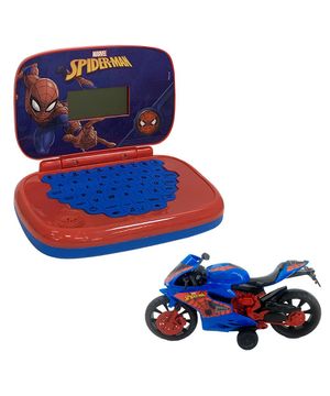 Kit Laptop Spider-Man + Moto Homem-Aranha Webcycle