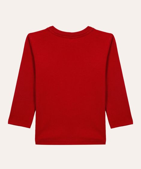 camiseta de algodão infantil vermelho