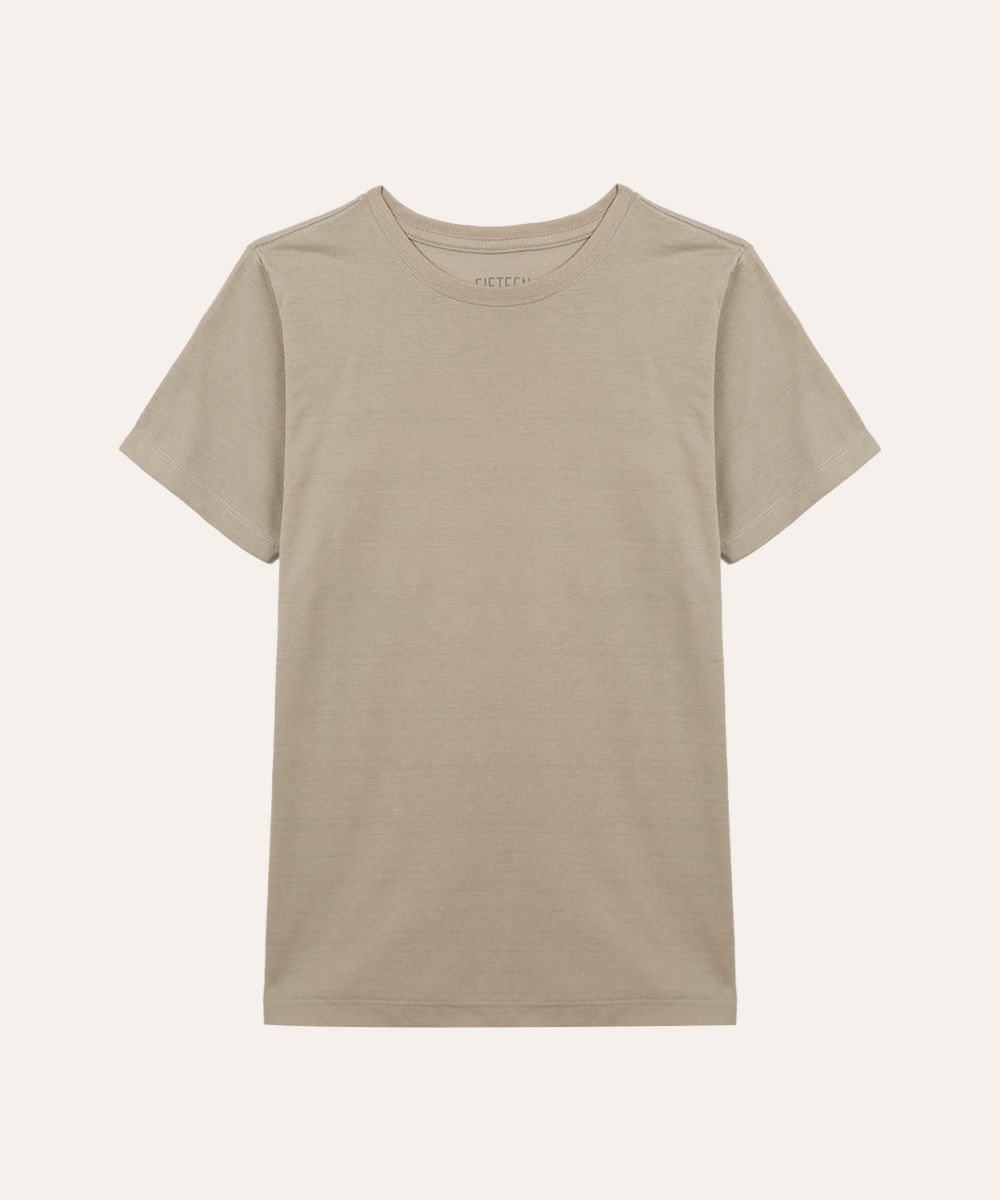camiseta juvenil manga curta verde