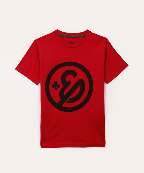 camiseta de algodão infantil enaldinho vermelho
