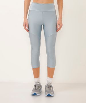 calça legging corsário com bolsos esportiva ace azul