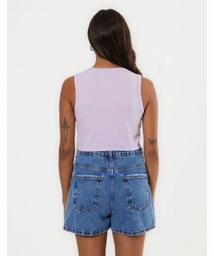 Blusa Cropped Brilhos - Lilas