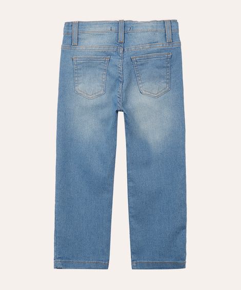 calça jeans slim infantil azul claro