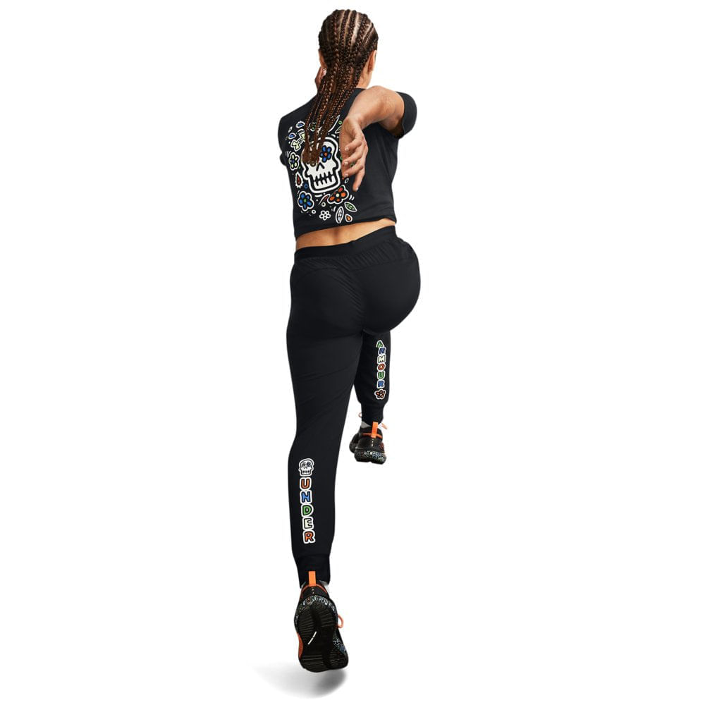 Calça de Corrida Feminina Under Armour Day Of The Dead Sport Woven