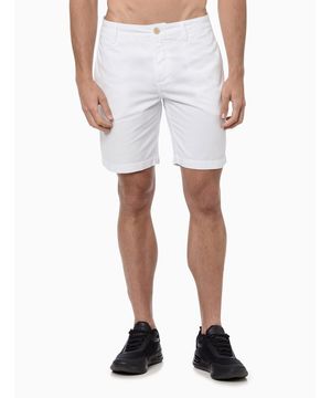 Bermuda de Sarja Masculina Chino Calvin Klein Jeans - Branco