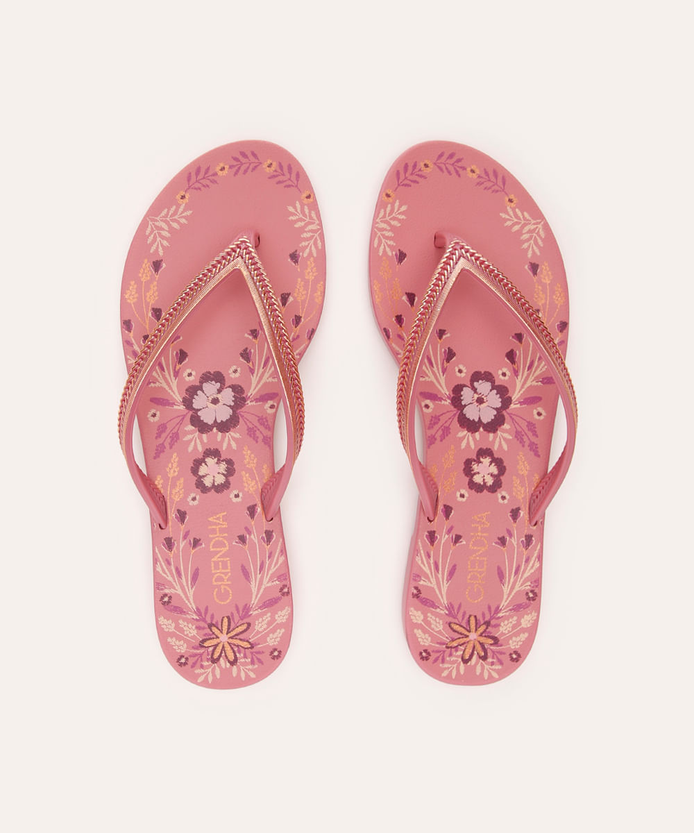 chinelo mais açaí energia grendha lilás