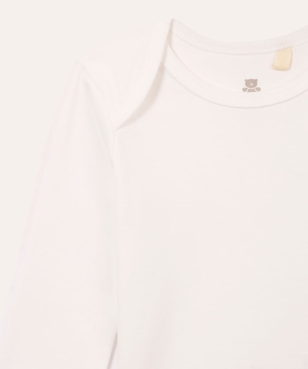 body de algodão infantil off white