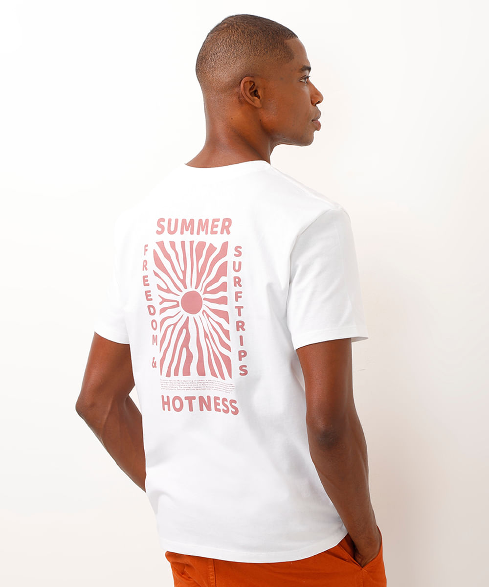camiseta moletinho summer off white