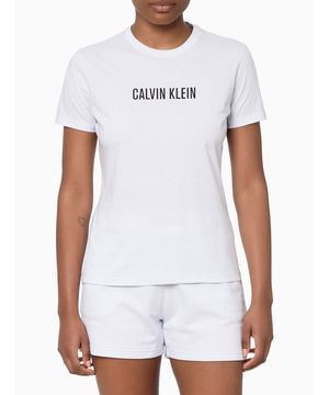 Camiseta Feminina Meia Malha Intense Power Calvin Klein Jeans - Branco