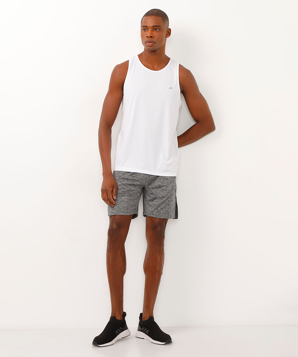 Regata Masculina Esportiva Ace Básica Gola Careca Branca