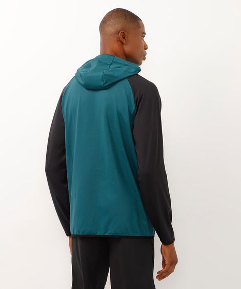 jaqueta com capuz esportiva verde
