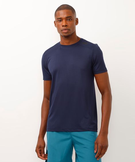 camiseta esportiva básica azul