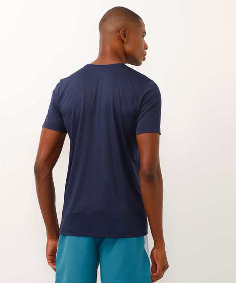 camiseta esportiva básica azul