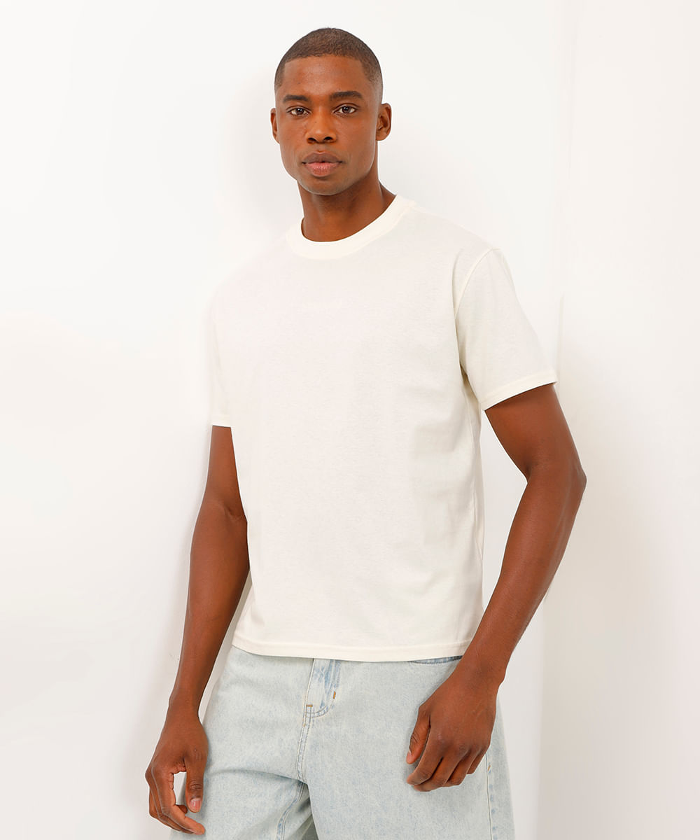 camiseta de algodão relaxed san francisco off white