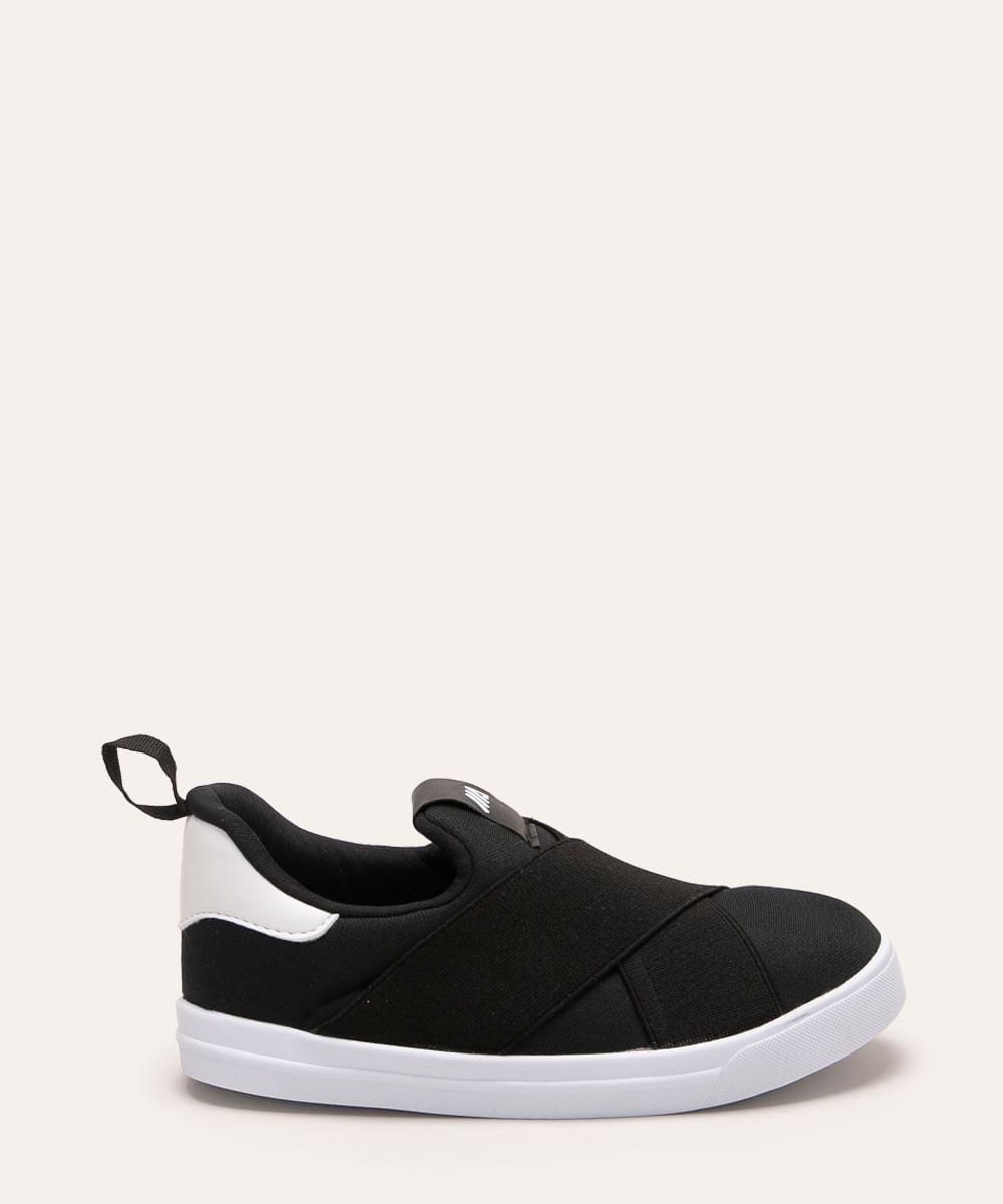 tênis infantil knit com elástico preto