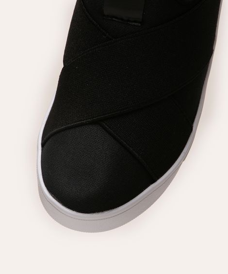 tênis infantil knit com elástico preto