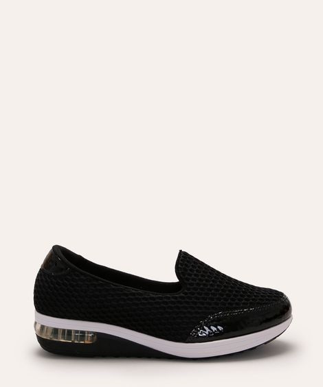 Tênis Feminino Modare Ultra Conforto com Recortes Preto
