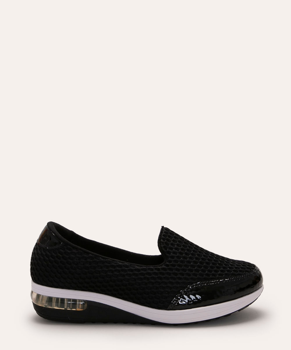 Tênis Feminino Modare Ultra Conforto com Recortes Preto