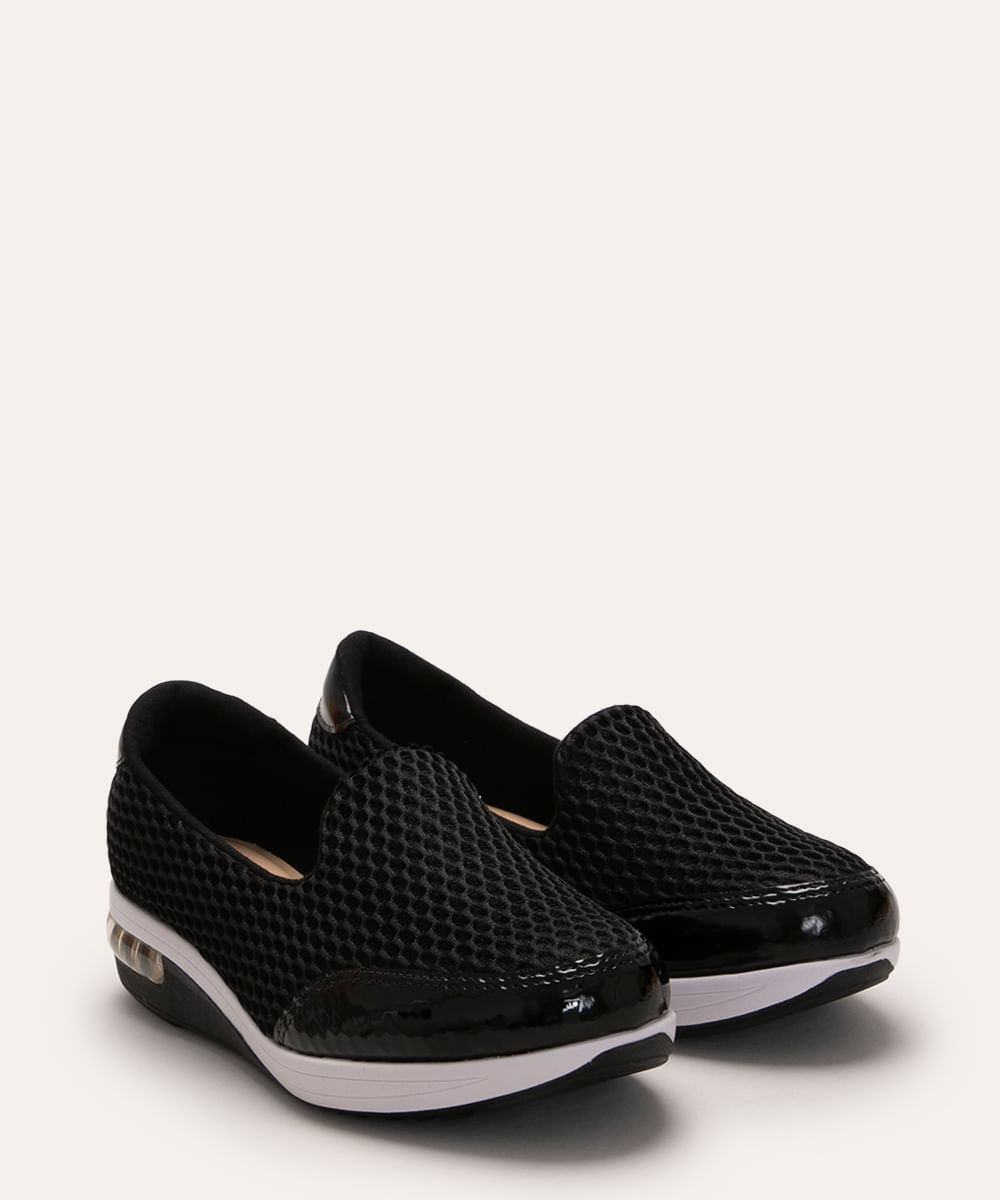 Tênis Feminino Modare Ultra Conforto com Recortes Preto