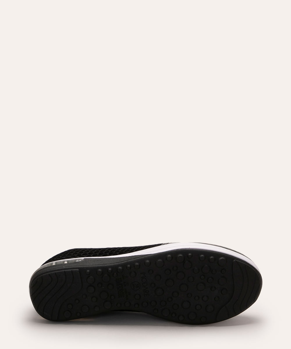 Tênis Feminino Modare Ultra Conforto com Recortes Preto