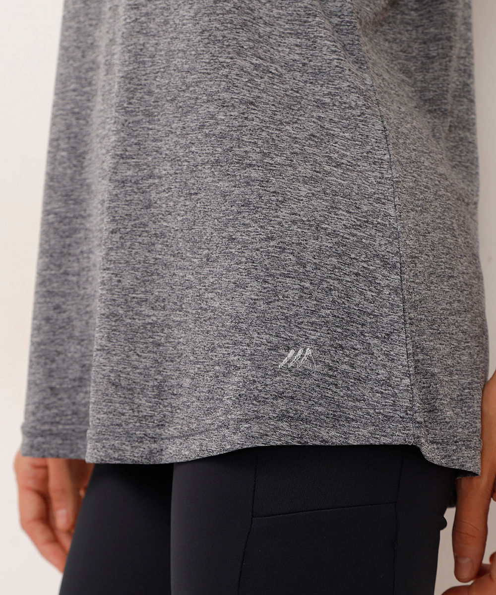 regata esportiva ace básica decote nadador - cinza mescla