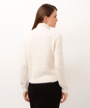 suéter de tricot oversized off white