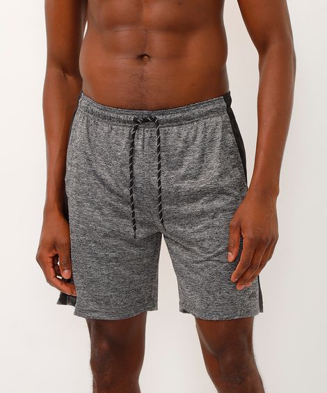 bermuda masculina esportiva listra lateral cinza