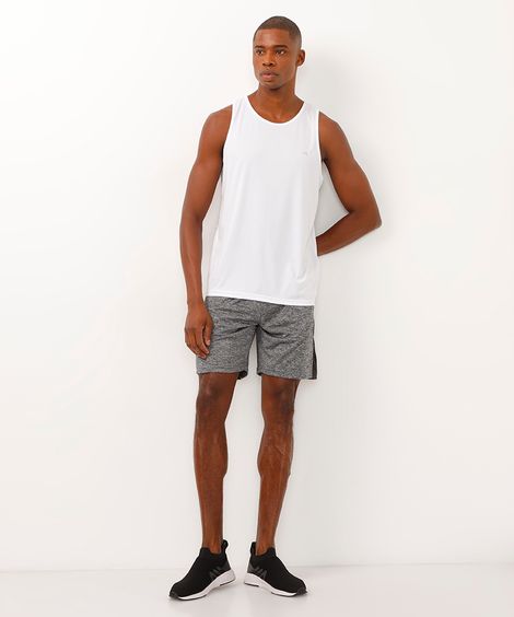 bermuda masculina esportiva listra lateral cinza
