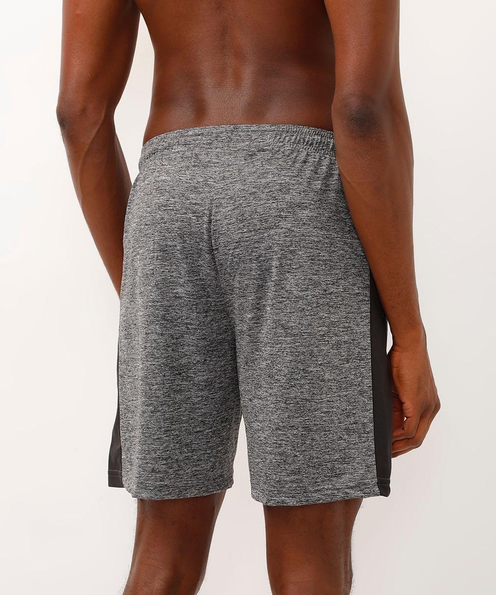 bermuda masculina esportiva listra lateral cinza