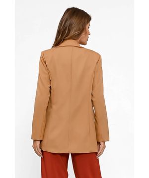 Blazer Bisô Alfaiataria Lisa Caramelo