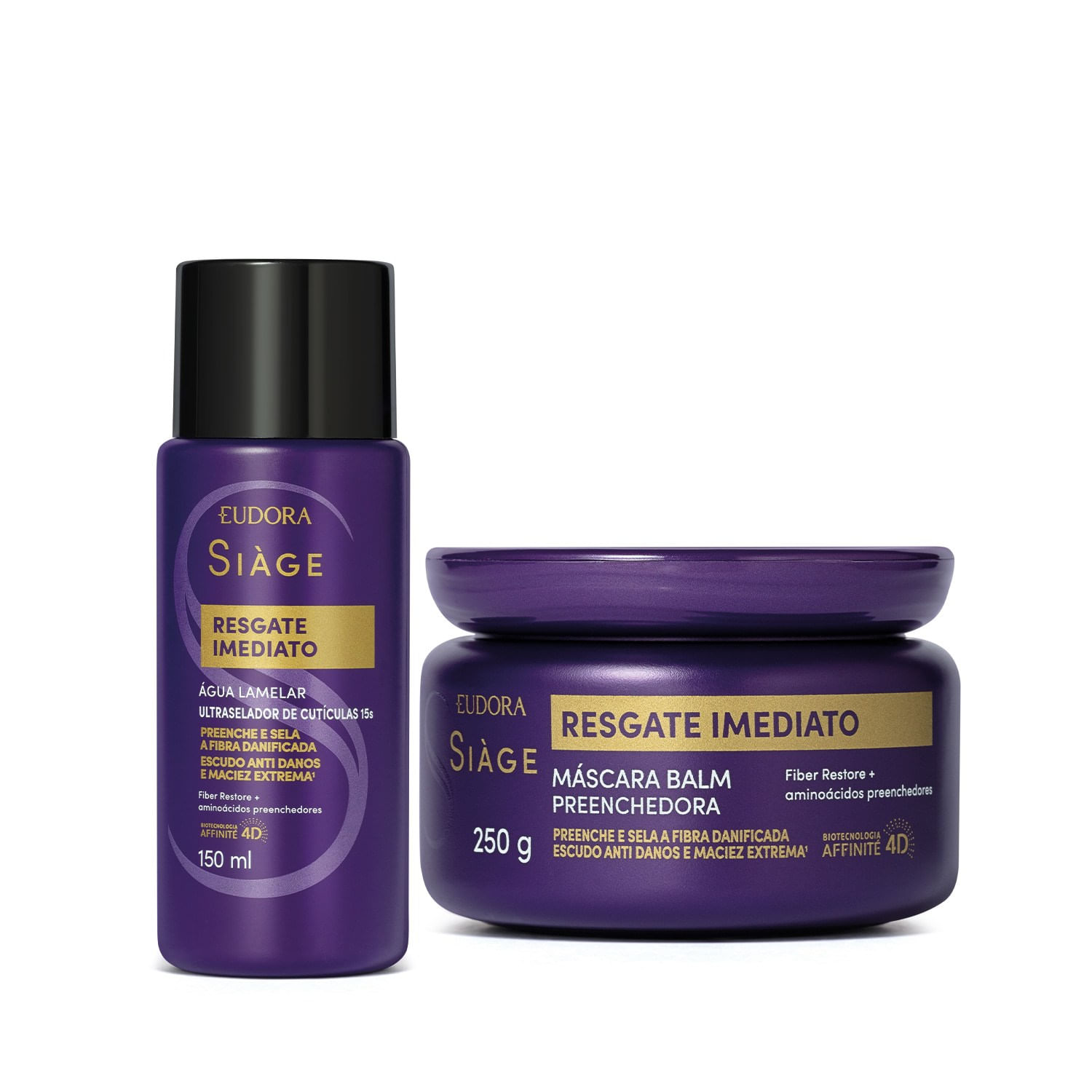 Combo Siàge Resgate Imediato Tratamento: Máscara Capilar 250g + água Lamelar 150ml