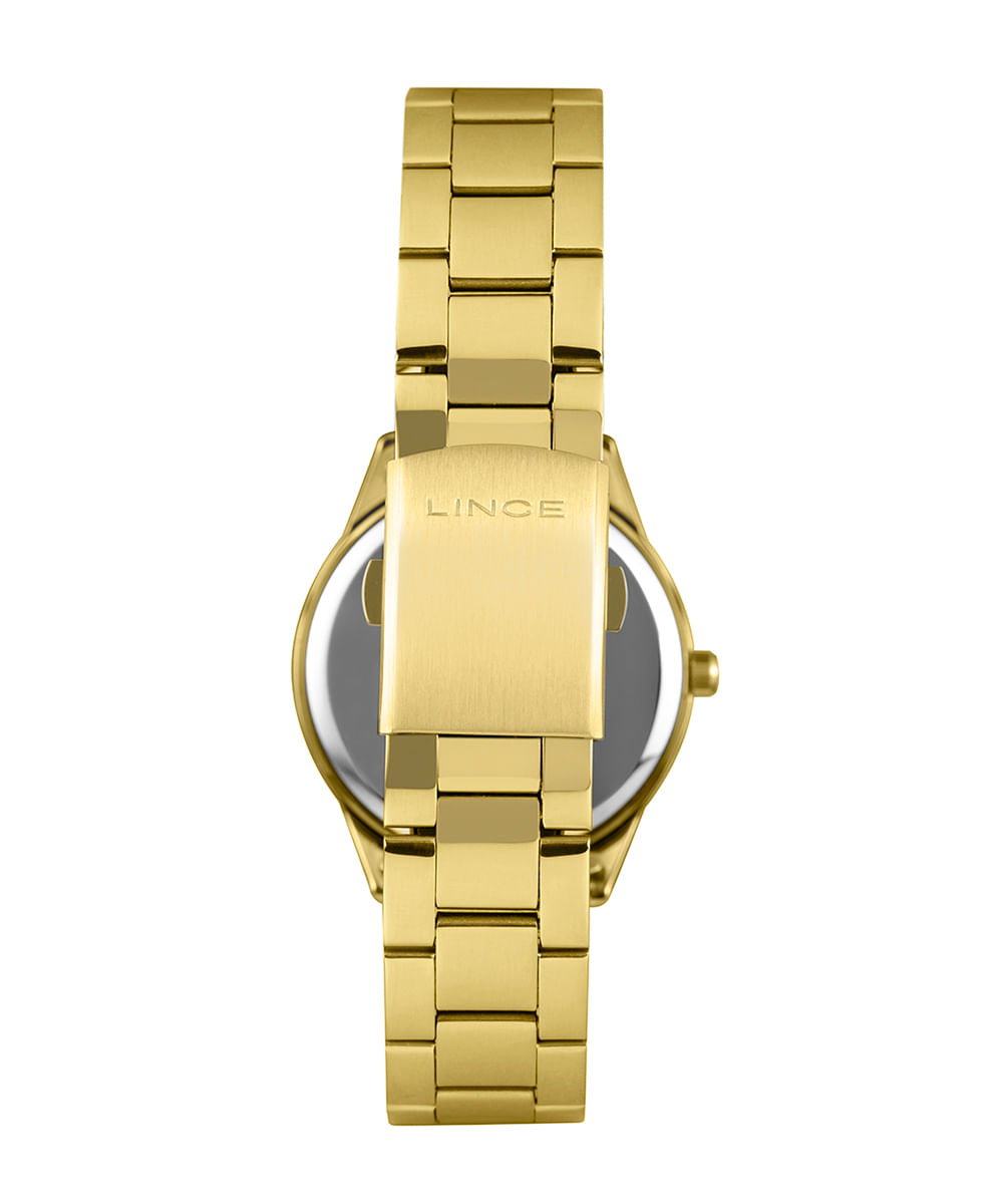 relógio lince analógico LRG4812L38 dourado