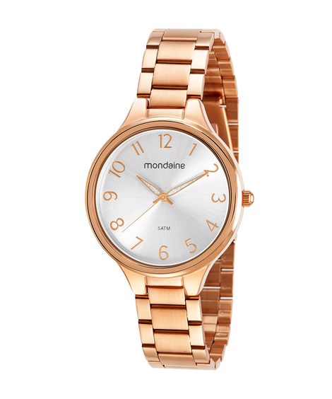 relógio mondaine analógico MBSS1154A rosa