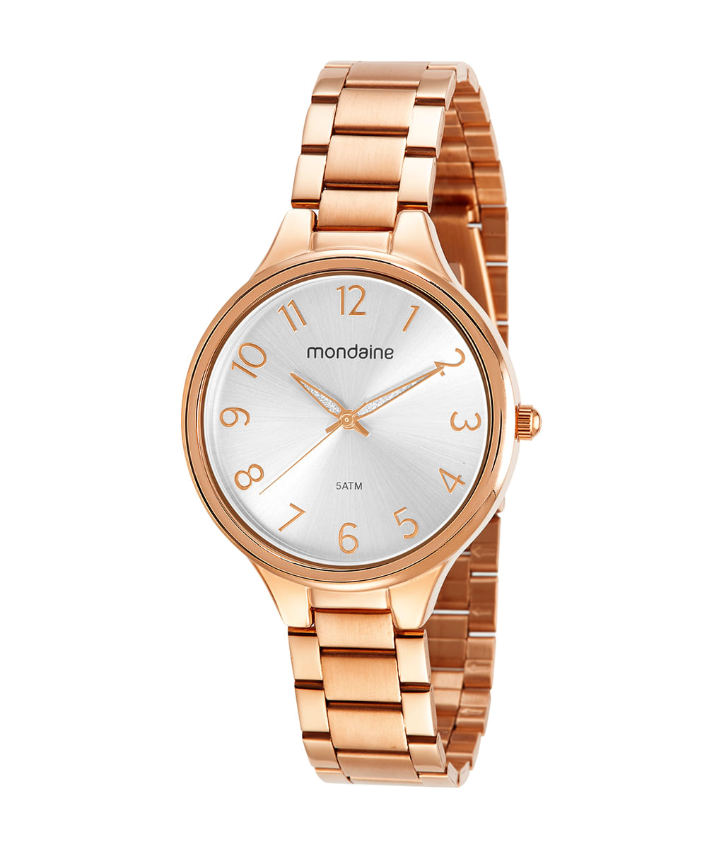 relógio mondaine analógico MBSS1154A rosa